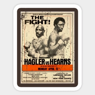 Marvin Hagler vs Hearns Sticker